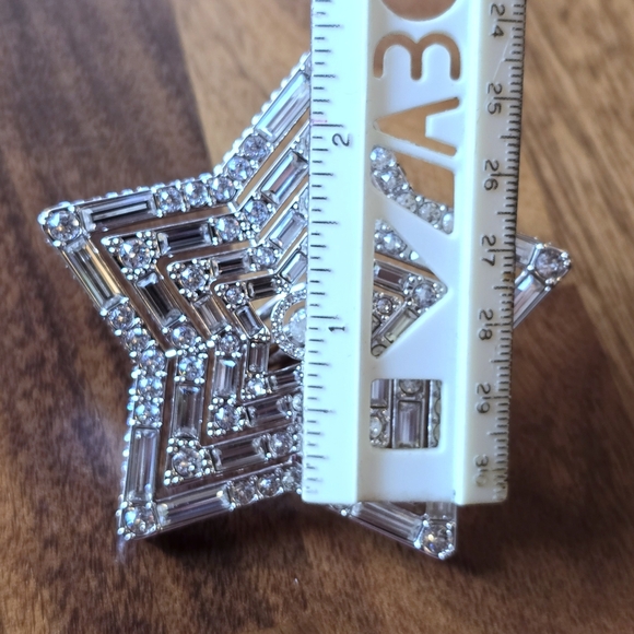 SWAROVSKI Crystal Large ✨Stella✨ Star Cocktail Ring NIB Sz 50 (US 5) Rhodium - Picture 10 of 17